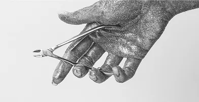 Nail scissors sharpening
